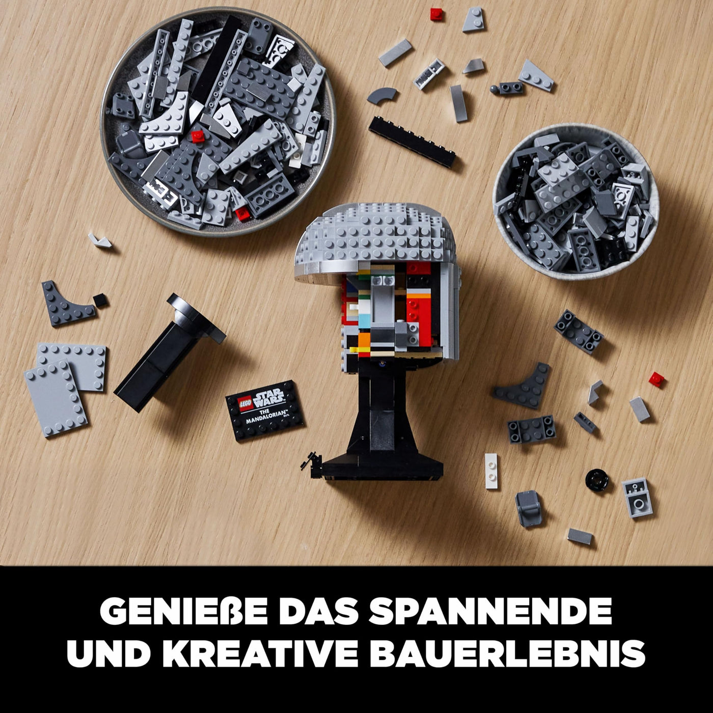 LEGO Star Wars Mandalorianer Helm Modell, Sammlerstück Zimmer-Deko und ein tolles Geschenk für Erwachsene, Bausatz, Männer, Frauen, Mama, Papa, Sammler-Geschenkidee 75328