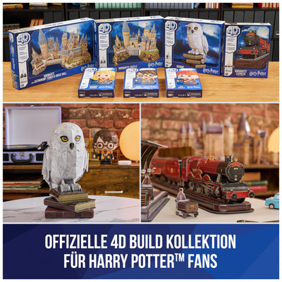 4D Build - Harry Potter, 3D-Puzzle der beliebten Schnee-Eule Hedwig aus hochwertigem Karton, 118 Teile, für Harry Potter Fans ab 12 Jahren