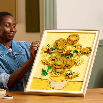 LEGO Art Vincent Van Gogh – Sonnenblumen - 3D-Blumengemälde mit beweglichen Blüten - Deko fürs Wohnzimmer oder Büro - Bausatz für Erwachsene - Kreative Geschenkidee für Männer & Frauen 31215