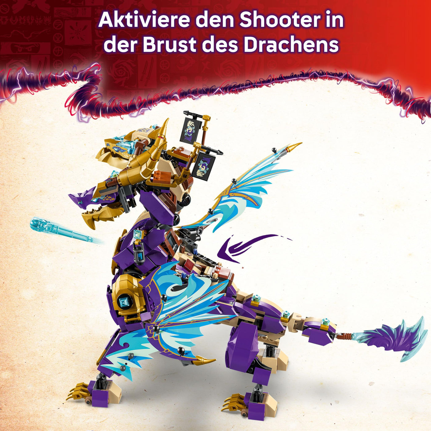 LEGO NINJAGO Lichtbogendrache - Spielzeug mit 8 Minifiguren und einem Spinjitzu-Spinner - Interaktives Ninja Bauspielzeug für Jungen & Mädchen ab 9 Jahren - Geschenkidee für Fans 71836