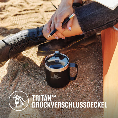 Stanley Classic Legendary Camp Mug Thermobecher 354 ml - Hält 1.5 Stunden Heiß - 3 Stunden Kalt - BPA-Frei - Spülmaschinenfest - Edelstahl Kaffeebecher To Go - Green