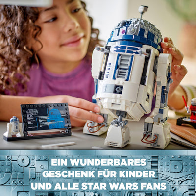 LEGO Star Wars 75379 R2-D2 Spielzeug – Spielfigur zum Ausstellen mit drehbarem Kopf, Periskop und Werkzeugen mit Darth Malak Minifigur – Geschenk für Jungs ab 10 Jahren und Erwachsene