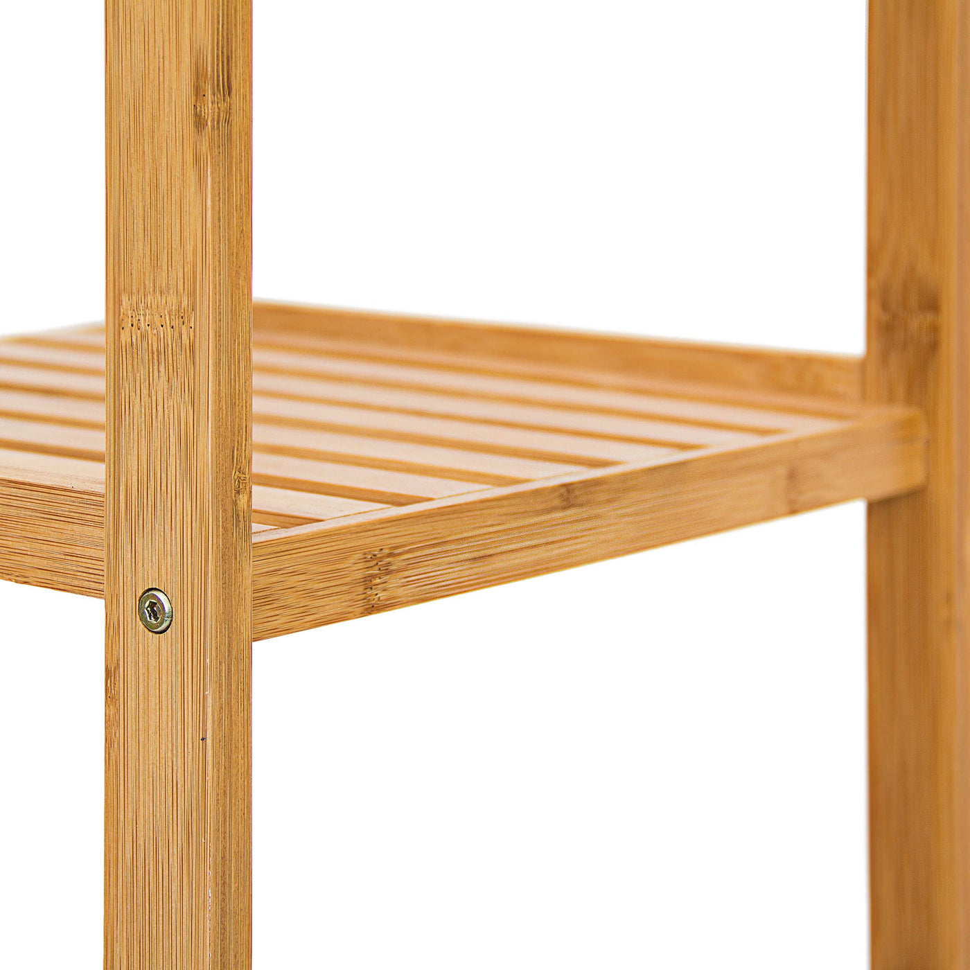 Relaxdays Badregal Bambus mit 3 Ablagen HBT: 79 x 33 x 33 cm Schickes Standregal aus natürlichem Holz Bambusregal als Küchenregal oder Holzregal zur Aufbewahrung und Lagerung im Badezimmer, natur