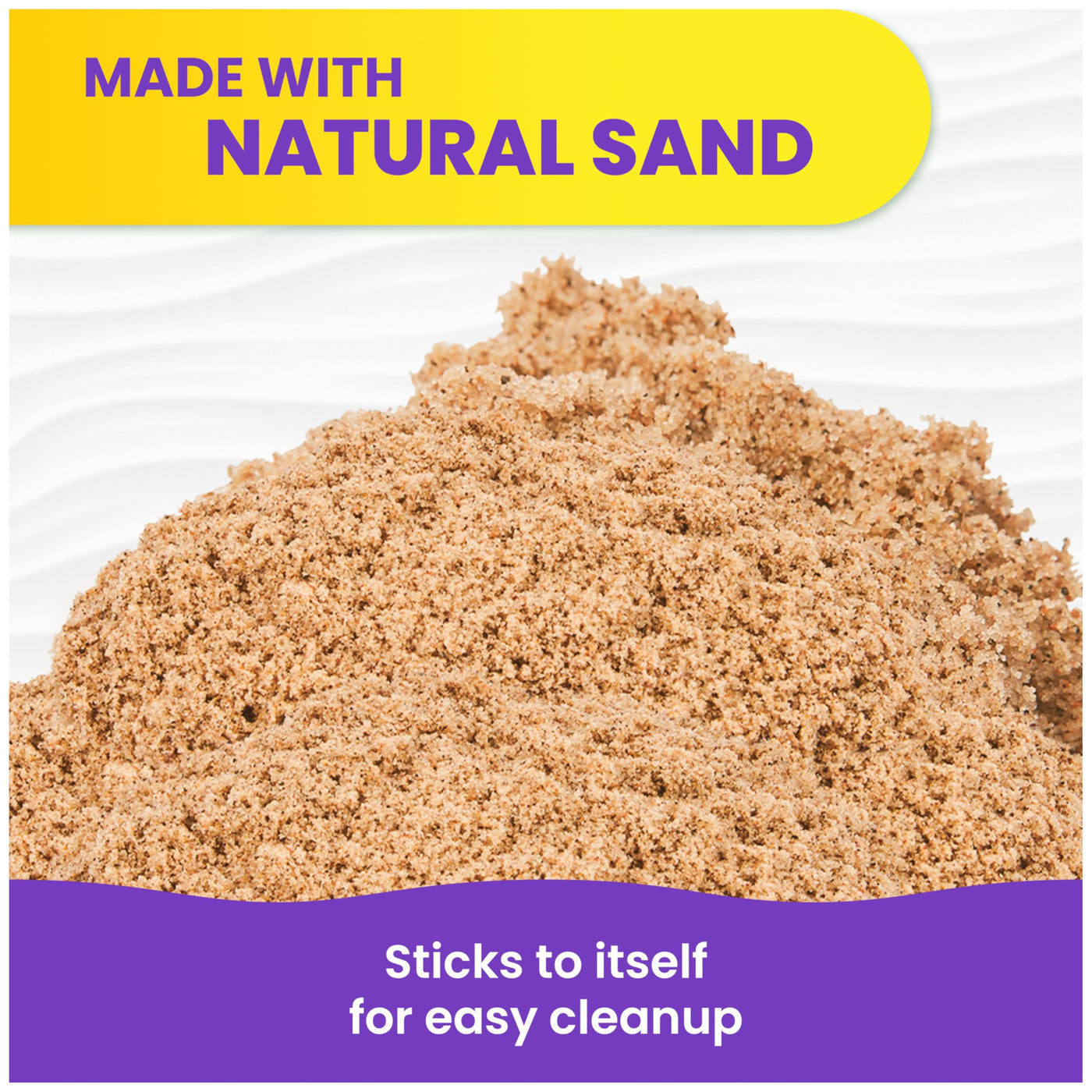 Kinetic Sand 2,5 kg - original magischer kinetischer Sand aus Schweden, naturbraun, bekannt aus Kindergärten, ideal für kreatives Indoor-Sandspiel, für Kinder ab 3 Jahren
