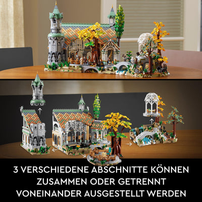 LEGO Icons Der Herr Der Ringe: Bruchtal - Modellbau für Erwachsene - Kreatives Spielzeug mit 15 Minifiguren mit Gandalf, Legolas, Aragorn & Frodo - Kontruktionsspielzeug zum Sammeln - 10316