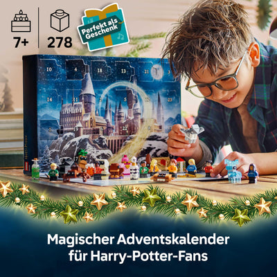LEGO Harry Potter Adventskalender 2025 - Weihnachten Spielzeug mit 24 Überraschungen - 8 Minifiguren in festlichen Pullovern & 6 Figuren - Geschenk für Mädchen und Jungen ab 7 Jahren - 76456