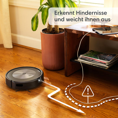 iRobot Roomba Combo j5+ (j5576) Saug- und Wischroboter, autom. Absaugstation, Kartierung, PrecisionVision Navigation, 4-Stufen-Reinigung, Objekterkennung und -vermeidung, Sprachassistentenkompatibel