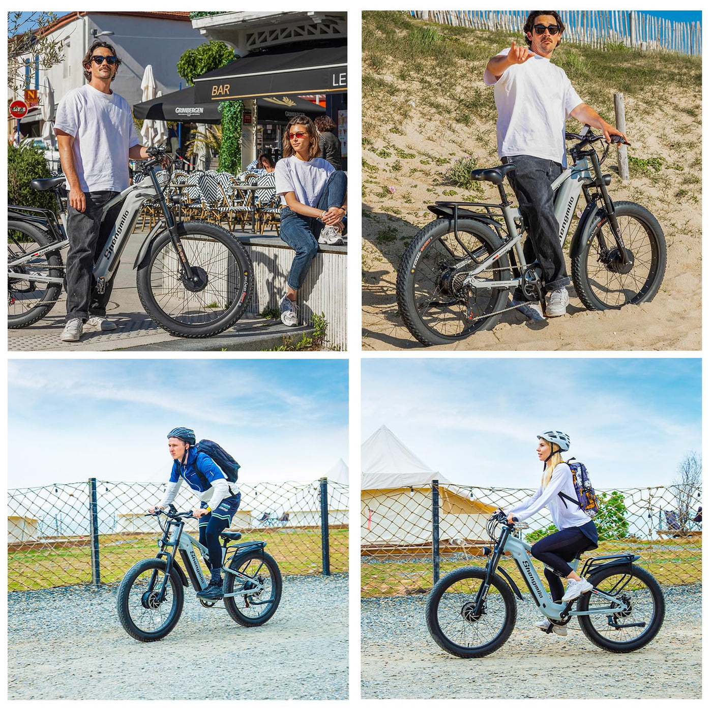Shengmilo S600 Dual Motor Elektrofahrrad, 26-Zoll Fat Tire Adult Off-Road Elektrofahrrad mit abnehmbarem 48V 17.5Ah Akku, 7-Gang, mit Doppelstoßdämpfern und hydraulischen BremsenElektrofahrrad (S600)
