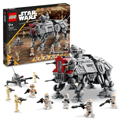 LEGO Star Wars 75337 at-TE Walker Spielzeug mit 3 Minifiguren aus dem 212. Klon-Trupp, Zwergspinne und Battle Droid Figuren – Geschenk für Jungs ab 9 Jahren und Fans von Die Rache der Sith