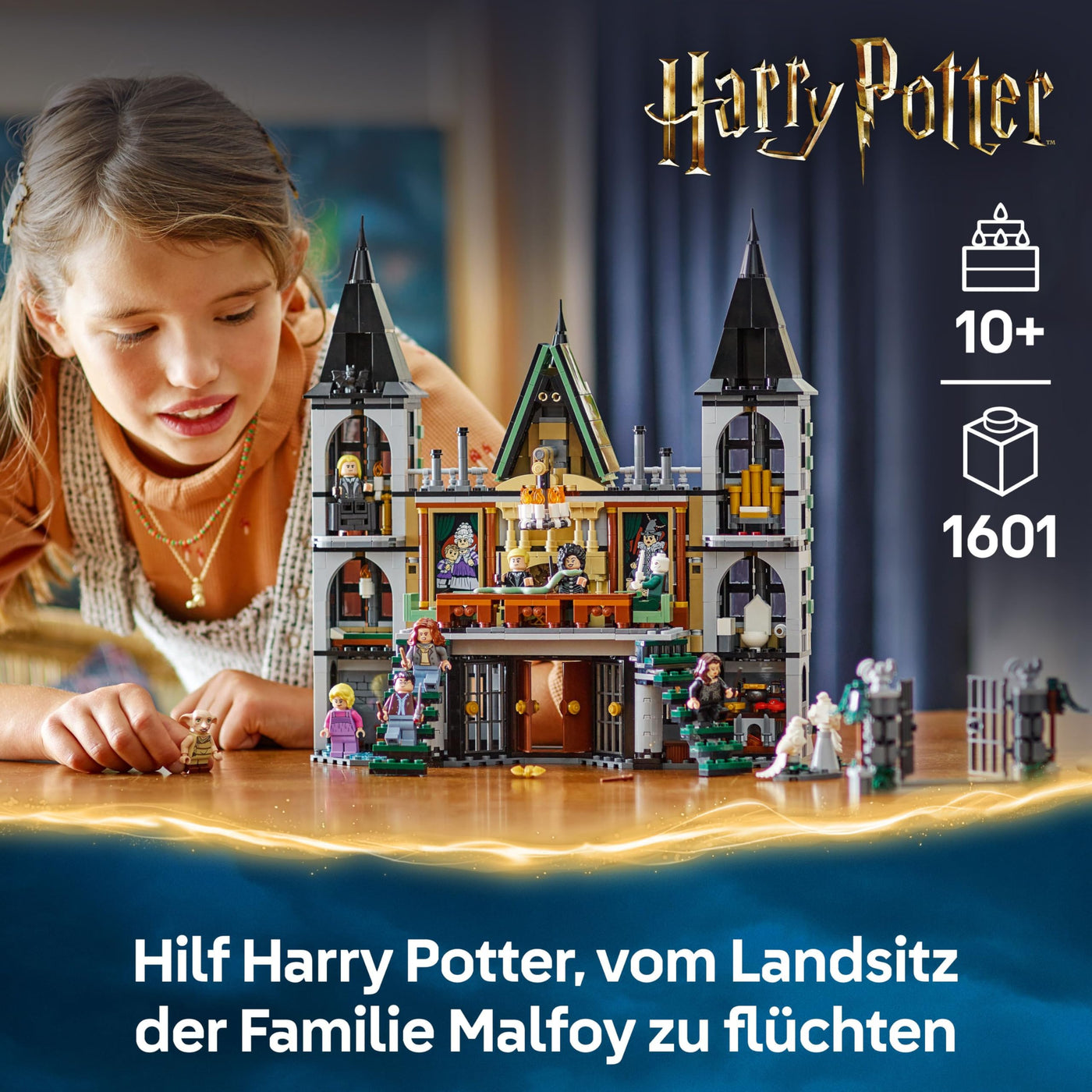LEGO Harry Potter Landsitz der Familie Malfoy, Fantasy Spielzeug zum Sammeln und Ausstellen, Geschenk für Jungen, Mädchen und Fans der Zauberwelt, Geschenkidee mit 9 Minifiguren 76453