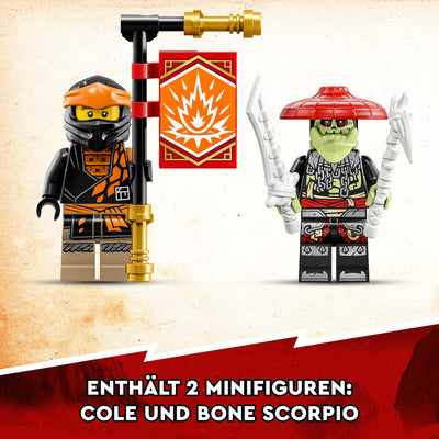 LEGO NINJAGO Coles Erddrache EVO, Spielzeug zum Sammeln mit aufrüstbarem Drachen & Skorpion-Figur sowie Minifiguren für Jungen und Mädchen 71782