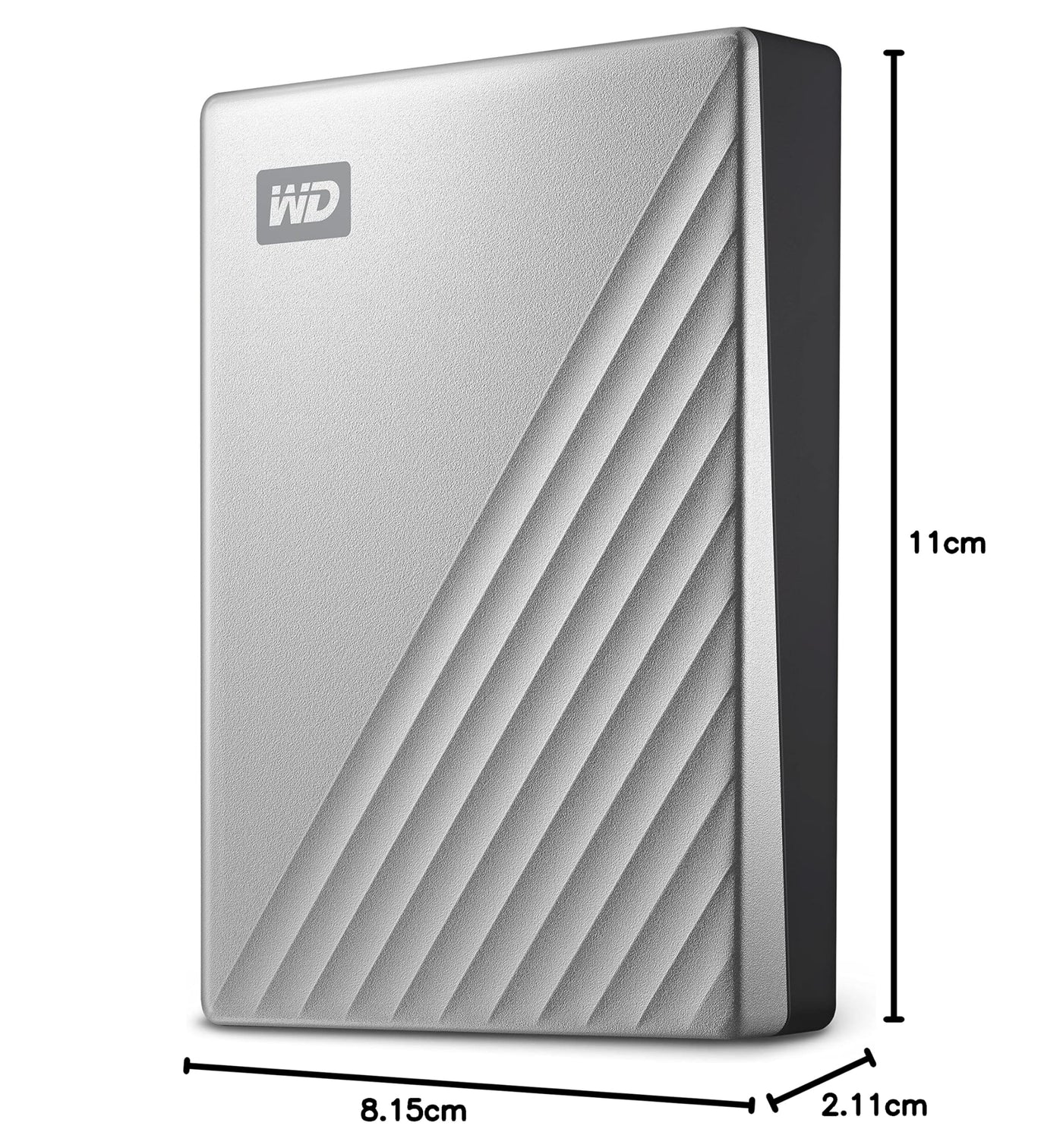 WD My Passport Ultra externe Festplatte 4 TB (mobiler Speicher, Metallgehäuse, herunterladbare Software, automatische Backups, Passwortschutz) Silber - auch kompatibel mit PC, Xbox, PS4 und PS5