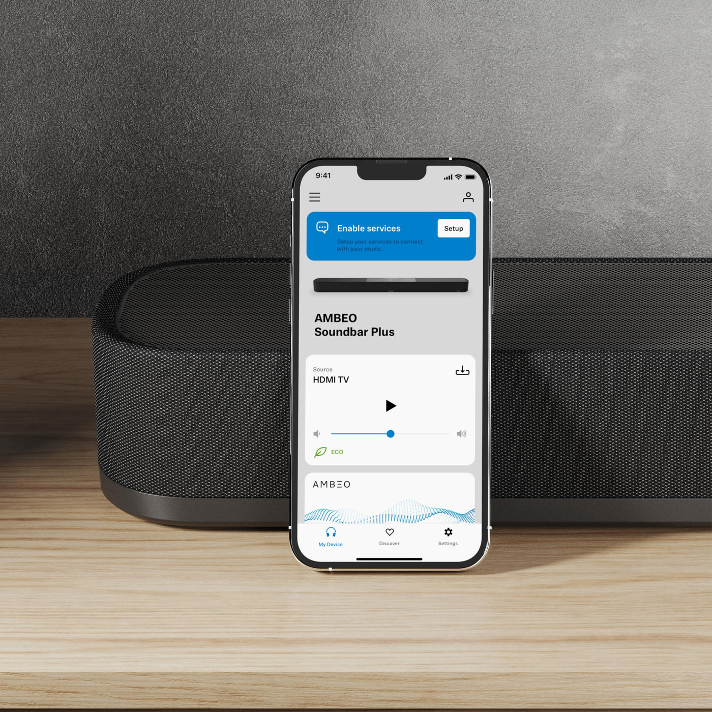 Sennheiser AMBEO Soundbar Plus für TV und Musik - EU-Stecker - 3D Surround Sound, virtuelles 7.1.4-Lautsprecher-Setup, eingebaute Dual Subwoofer und erweiterte Streaming-Anbindung