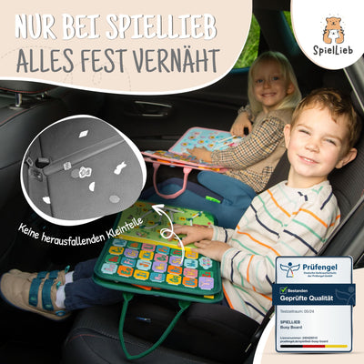 SpielLieb® Montessori Busy Board Deutsch ab 3 Jahre - interaktives Activity Board Spielzeug für Kleinkinder - Beschäftigung für Auto & Flugzeug Entwicklung & Motorik