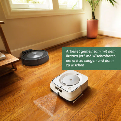 iRobot® Roomba® j7 WLAN-fähiger Saugroboter mit Kartierung und mit Zwei Gummibürsten für alle Böden - Objekterkennung und -vermeidung - Lernt, kartiert und passt Sich an Dein Zuhause an
