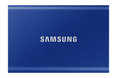 Samsung Portable SSD T7, 2 TB, USB 3.2 Gen.2, 1.050 MB/s Lesen, 1.000 MB/s Schreiben, Externe SSD Festplatte für Mac, PC, Smartphone und Spielkonsole, Blau, MU-PC2T0H/WW