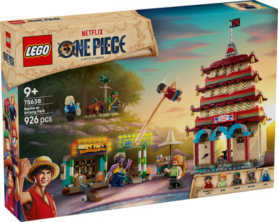 LEGO ONE Piece - Showdown im Arlong Park - Interaktives Spielzeug mit 5 Minifiguren - Ruffy & Nami sowie Einer einstürzenden Pagode - Anime Geschenk für Jungen, Mädchen & Fans ab 9 Jahren - 75638