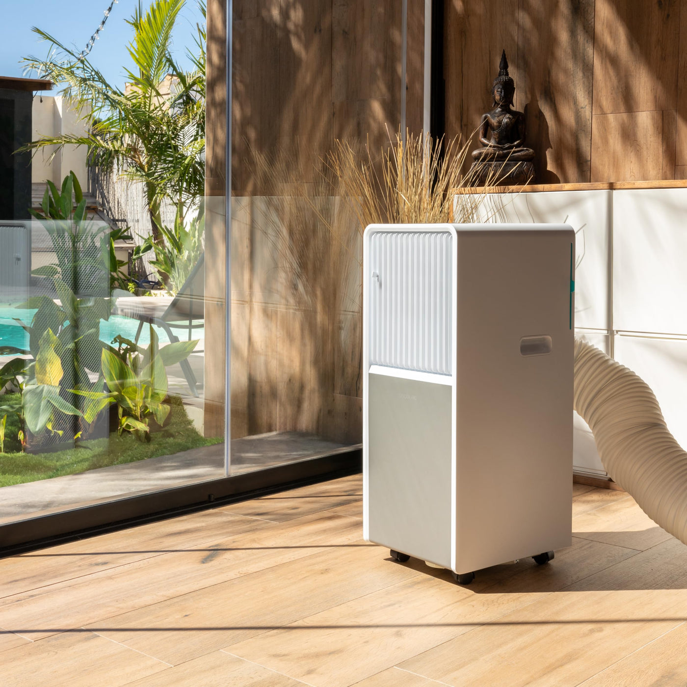 Cecotec - Mobile Klimageräte ForceClima 9450 Style Heating, 9000 BTU, Abdeckungsbereich 25 m2, Fernbedienung, Berührung, LED -Bildschirm, 5 Modi, 2 Geschwindigkeiten, Wärmepumpe, Timer