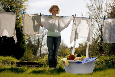 Sustania Wäschewanne, 3er Set - Große und stabile Wäschekörbe mit Griffen, Grau- Ideal für einfache Handhabung und Transport von Wäsche