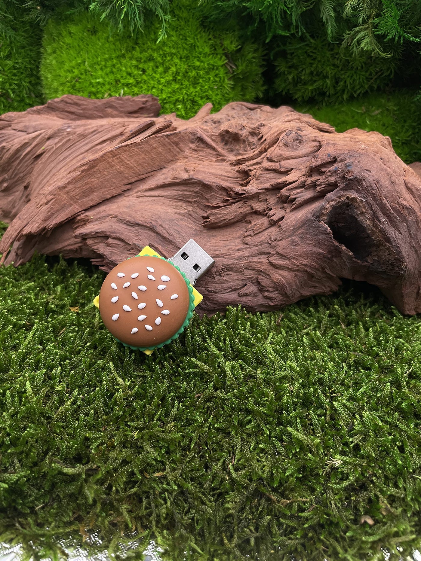 Onwomania USB Stick 16GB Hamburger Cheeseburger Burger Braun USB Speicherstick - Datenspeicher - Memory Stick für Laptop Notebook Ultrabook