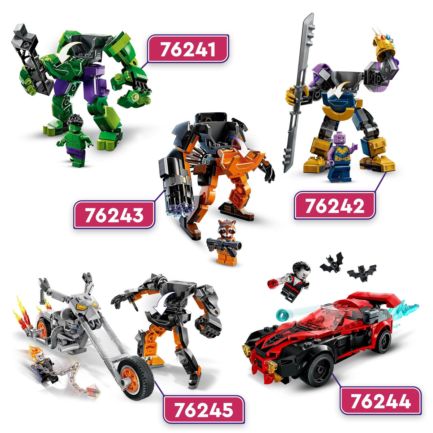 LEGO 76241 Marvel Hulk Mech, Action-Figur des Avengers Superhelden, sammelbares Spielzeug zum Bauen für Jungen und Mädchen ab 6 Jahren