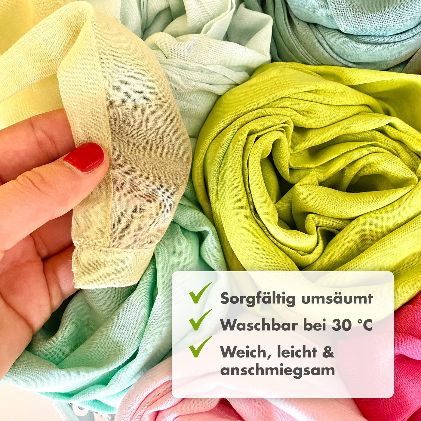 HANS NATUR Bio Spieltücher 100% Bio-Baumwolle (KBA) GOTS Zertifiziert, Herbstfarben, 115 x 105 cm, 10er-Set