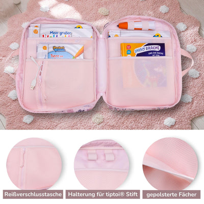 TA Trend Atelier Aufbewahrungs-/Transport-Tasche für tiptoi Bücher, Stift und Zubehör (Rosa-Lama)