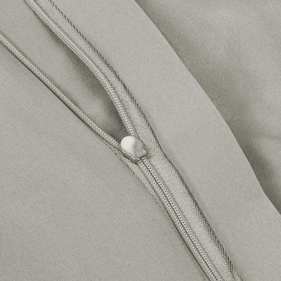 Softex Royal Baumwolle Bettwäsche 135x200 cm, 2 teiliges Bettwäsche Set, 2er Set mit 1 Kissenbezug 80x80 cm, Öko-Tex Bettwäsche Hellgrau, mit YKK Reißverschluss