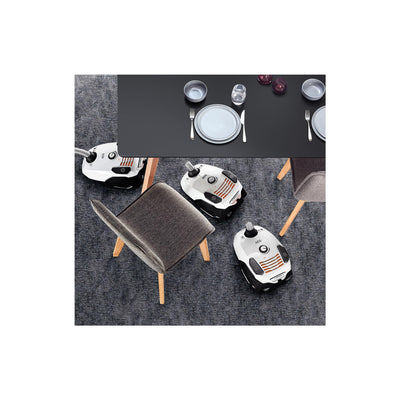 AEG VX6-2-IW-5 Staubsauger mit Beutel / 360° drehbare Räder / Zusatzdüsen und Staubbeutel / für Hart- und Teppichböden / 800 Watt / 9 m Aktionsradius / Ergo-Handgriff / neue technische Version / weiß