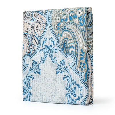 iNaAm Bettwäsche-Set 5-teilig 200x200 Baumwolle Bettbezug mit Knöpfen +2 Kissenbezug 80x80 +2 Kissenbezug 40x80 mit Hotelverschloß für Sommer&Winter (Blau, Doppel)