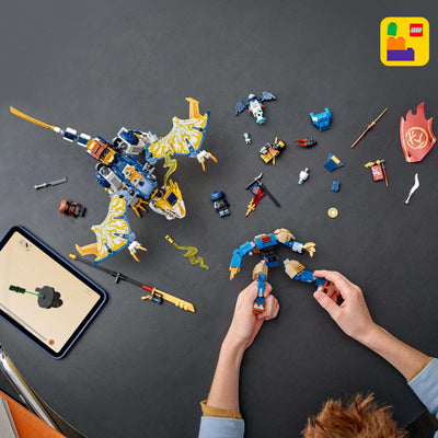 LEGO NINJAGO Rogues Mech-Drachenreiter - Ninja-Spielzeug mit Drachen, 4 Minifiguren und Ausrüstung - Geschenkidee für Jungen und Fans von Aufstieg der Drachen ab 8 Jahren - 71843