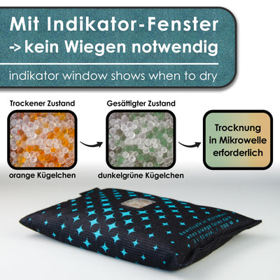 King Kong State Luftentfeuchter für Autos 2-PACK - Entfeuchter-Kissen 2x 750g für beschlagene Autoscheiben - mit Indikator-Fenster und Anti-Rutsch-Pad