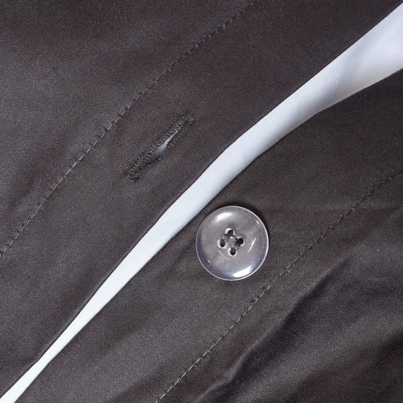 Homescapes 2-teiliges Premium-Bettwäsche-Set anthrazit aus 100% ägyptischer Baumwolle,1 Bettbezug 155x220 cm & 1 Kissenbezug 80x80 cm