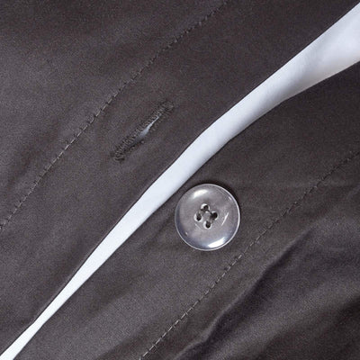 Homescapes 2-teiliges Premium-Bettwäsche-Set anthrazit aus 100% ägyptischer Baumwolle,1 Bettbezug 155x220 cm & 1 Kissenbezug 80x80 cm