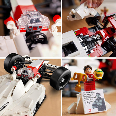 LEGO Icons McLaren MP4/4 & Ayrton Senna Modellauto Set, F1 Rennwagen Bausatz für Erwachsene mit Rennfahrer Mini-Figur, Sammlerstück, Geschenk-Idee zum Geburtstag für Männer, Frauen, Ihn & Sie 10330