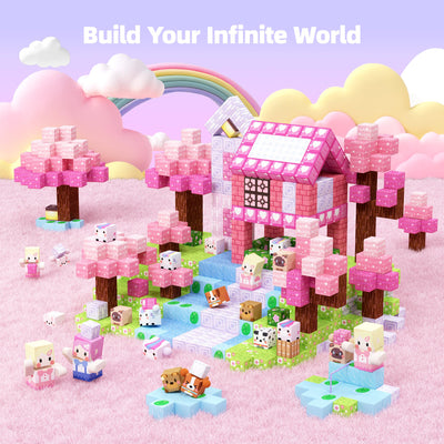 GobiDex Magnetische Bausteine 100 Stück - Einhorn Magnetblöcke, Schönes Magnetspielzeug & Baukasten für Mädchen, Prinzessin Geschenke für Kinder ab 3-4, 5-6, 7-8, 9-10 Jahre