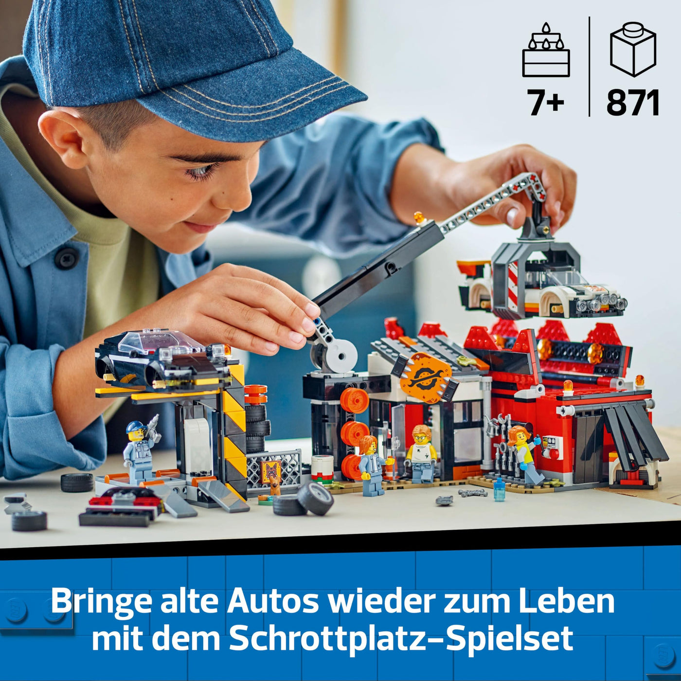LEGO City 60472 Auto-Schrottplatz Bauspielzeug für Jungen und Mädchen ab 7 Jahren