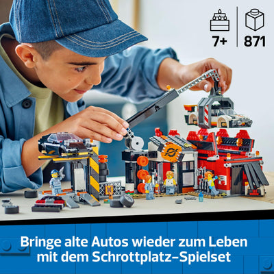 LEGO City 60472 Auto-Schrottplatz Bauspielzeug für Jungen und Mädchen ab 7 Jahren