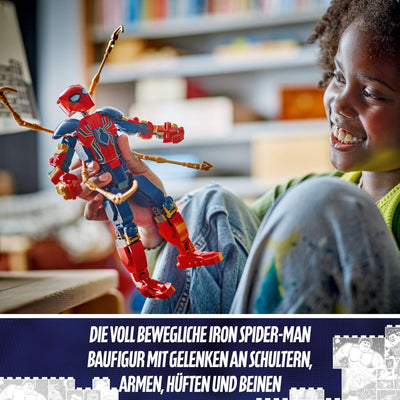 LEGO Marvel Iron Spider-Man Baufigur, Superhelden-Actionspielzeug für Kinder ab 8 Jahren, Jungen & Mädchen, Set mit Rüstung, baubares Modell, Avengers Geschenk-Idee für Fans der Marvel Filme 76298