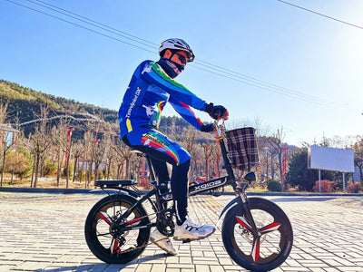 klapprad 20 zoll Erwachsene,6-Gang-Antrieb,leichter Aluminiumrahmen,faltbares kompaktes Fahrrad Doppelte Stoßdämpfung vorne und hinten,stabiles Fahren,rutschfester und verschleißfester Reifen/Schwarz