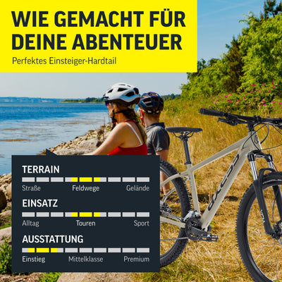 Axess Debris Mountainbike | MTB-Hardtail | 29 Zoll Herrenfahrrad | 16-Gang Schaltung | Hydraulische Scheibenbremsen, Farbe:matt Brown, Rahmengröße:19 Zoll, Laufradgröße:29 Zoll