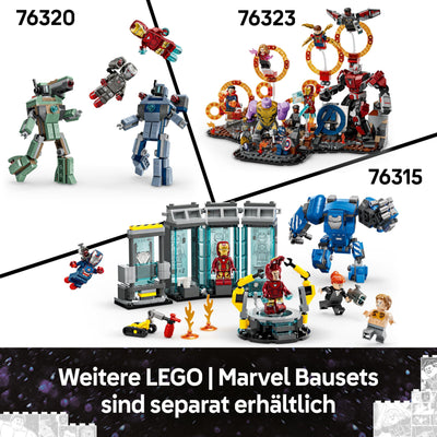 LEGO ǀ Marvel Avengers: Endgame Thor vs. Chitauri Bauset - Superhelden Action mit dem Iron Patriot Mech und 7 Minifiguren - Geschenk für Jungen und Mädchen ab 8 Jahren - 76322