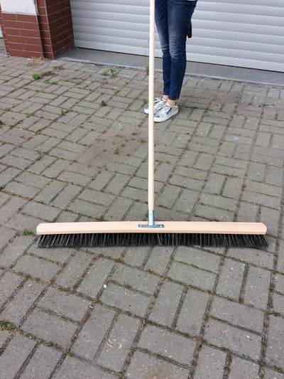laguz Straßenbesen 100cm breit Besen Saalbesen Kehrbesen mit Buchestiel 150cm