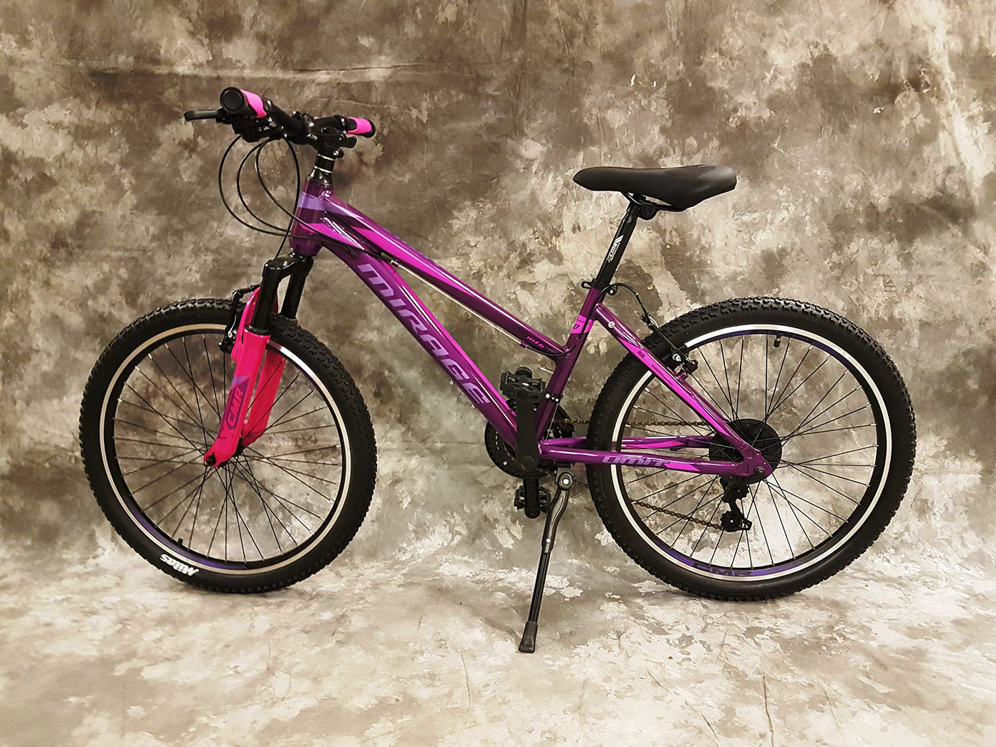 26 Zoll Aluminium Damen UND MÄDCHEN Mountainbike Mirage Gefedert mit 21-Gang Kettenschaltung Daumenklickschaltung NEU 2666-LILA-PINK Bitte BEACHTEN AB 155 cm KÖPERGRÖSSE GEEIGNET !!!!!!!