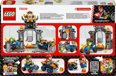LEGO Super Mario: Mario Kart - Bowsers Schloss - Interaktives Spielzeug mit 2 Autos & 4 Figuren mit Yoshi - Kreatives Spielset für Kinder - Gamer Geschenk für Jungen & Mädchen ab 9 Jahren - 72039