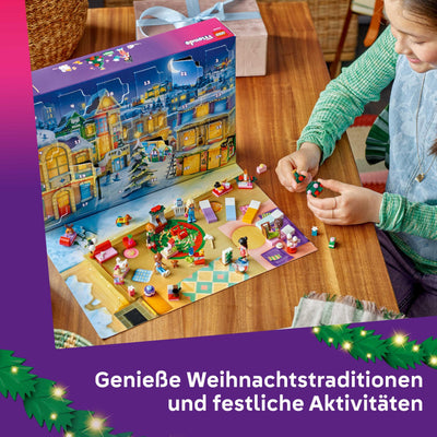 LEGO Friends Adventskalender 2025 - Weihnachten Spielzeug mit 24 Überraschungen inkl. 5 Minifiguren, 5 Tierfiguren und viel Zubehör - Kinder Geschenk für Mädchen und Jungen ab 6 Jahren - 42668