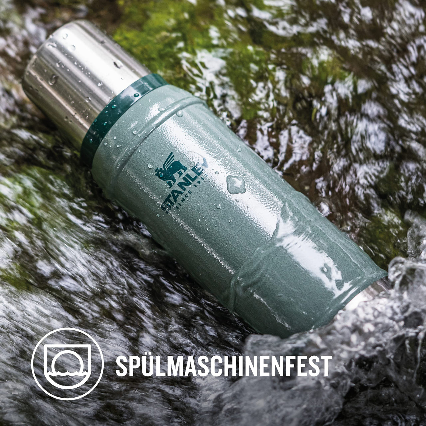 Stanley Classic Legendary Thermosflasche 473 ml - Thermos Hält 15 Stunden Heiß oder Kalt - Edelstahl Thermoskanne - BPA-Frei - Spülmaschinenfest - Nightfall