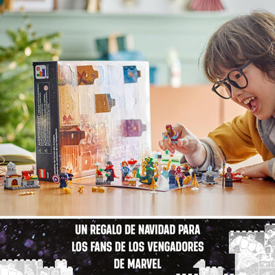 LEGO 76267 Marvel Avengers Adventskalender 2023, Weihnachtskalender mit 24 Geschenken inkl. Captain America, Spider-Man, Iron Man und weiteren Superhelden-Minifiguren, Weihnachts- und Advents-Geschenk