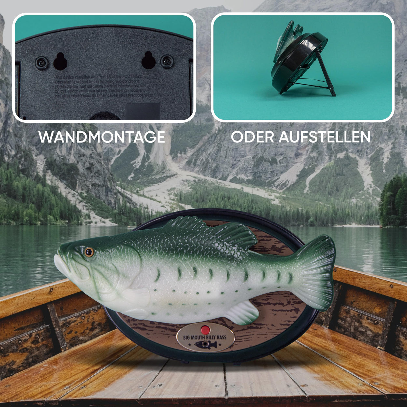 Big Mouth Billy Bass - Der singende & tanzende Fisch ca 28 cm (Don't Worry be Happy & I'll Survive)