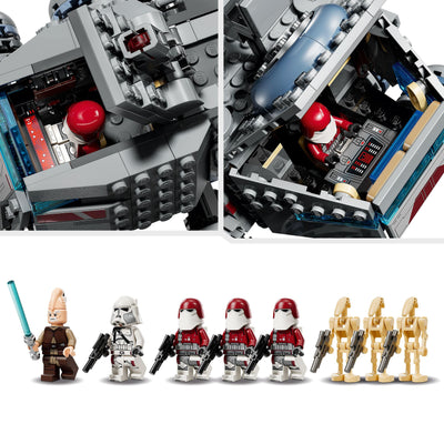 LEGO Star Wars: The Clone Wars Republikanischer Juggernaut - Spielzeug mit Transportfahrzeug - Bauset mit Lichtschwert - Kreatives Spielzeug für Kinder und Erwachsene Fans - 75413